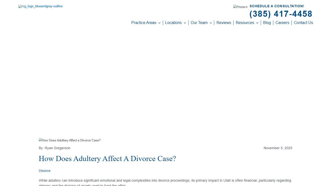 How Adultery Affects Divorce Cases in Utah RCG Law Group