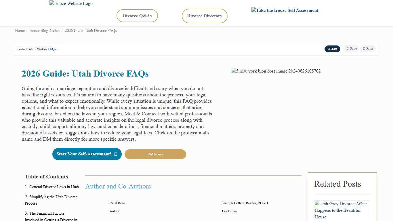 2026 Guide: Utah Divorce FAQs - Divorce Directory Divorce Articles - Irooze